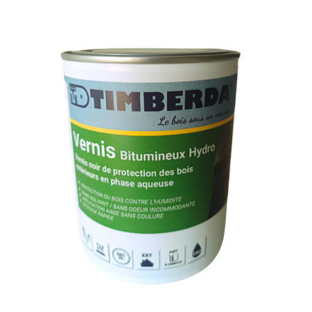 Vernis Bitumineux hydro - Protection bois ext&eacute;rieurs - 1L - TIMBERDAY