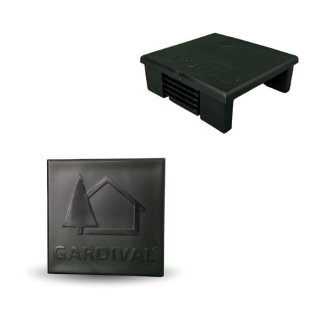 Poteau aluminium NOIR - Intermédiaire- Clôture Palissade - 70 x 70 x 2700 mm - Rainure 49 mm