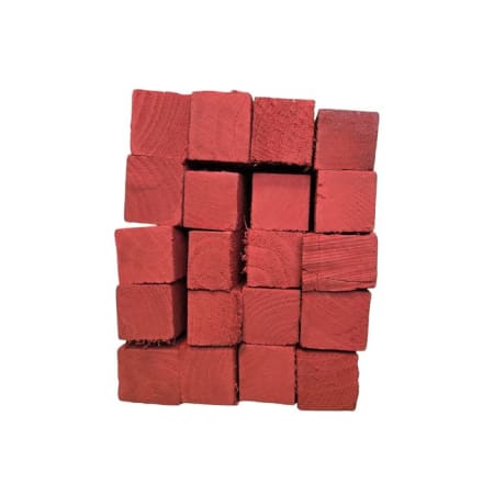 Lot de 20 piquets de chantier peint rouge de hauteur 50cm
