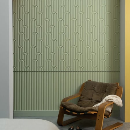 Panneau de rev&ecirc;tement mural 3D - W212 VALLEY LOOP - L.2000 mm x l.250 mm x &Eacute;p.12 mm - ORAC image en situation