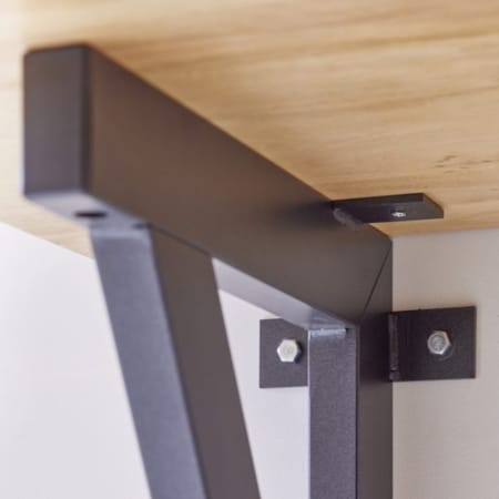 Equerre murale - zoom sous plateau bois pour table snack