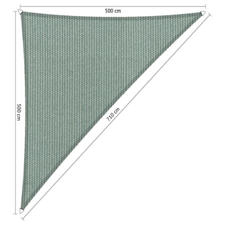 Voile d'ombrage perm&eacute;able - Triangle 90&deg; - 5 x 5 x 7,1 m - Shadow Comfort-23