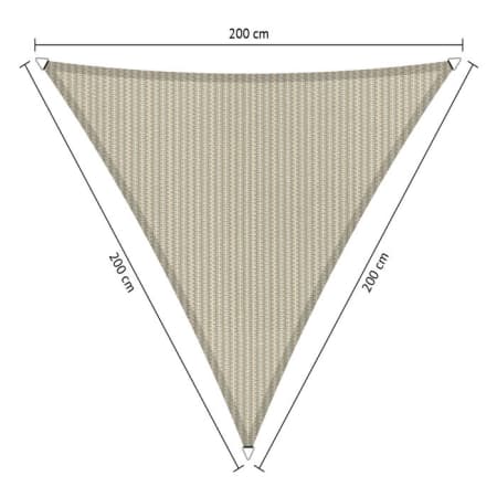 Voile d'ombrage perm&eacute;able - Triangle - 2 x 2 x 2 m - Shadow Comfort