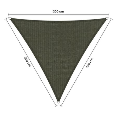 Voile d'ombrage perm&eacute;able - Triangle - 2 x 2 x 2 m - Shadow Comfort