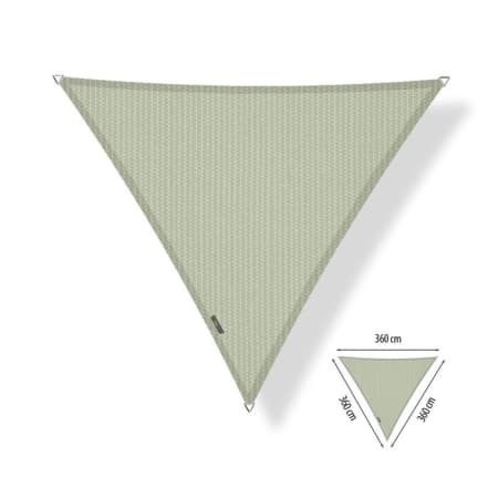 Voile d'ombrage perm&eacute;able - Triangle - 3,6 x 3,6 x 3,6 m - Shadow Comfort