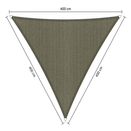 Voile d'ombrage perm&eacute;able - Triangle - 4 x 4 x 4 m - Shadow Comfort