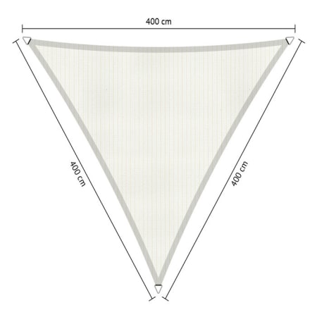 Voile d'ombrage perm&eacute;able - Triangle - 4 x 4 x 4 m - Shadow Comfort