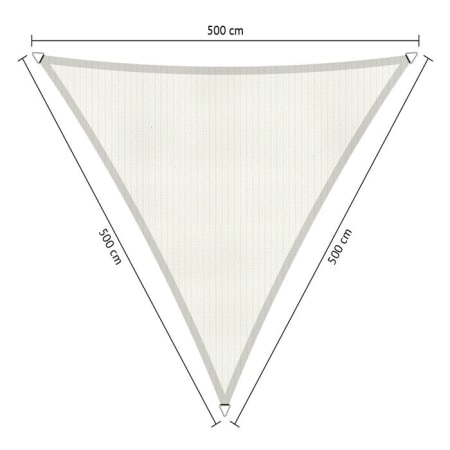 Voile d'ombrage perm&eacute;able - Triangle - 5 x 5 x 5 m - Shadow Comfort