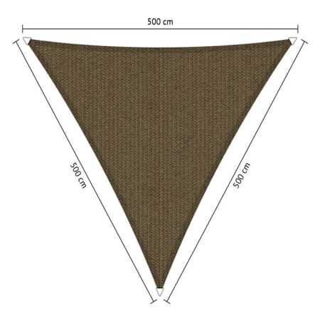 Voile d'ombrage perm&eacute;able - Triangle - 5 x 5 x 5 m - Shadow Comfort