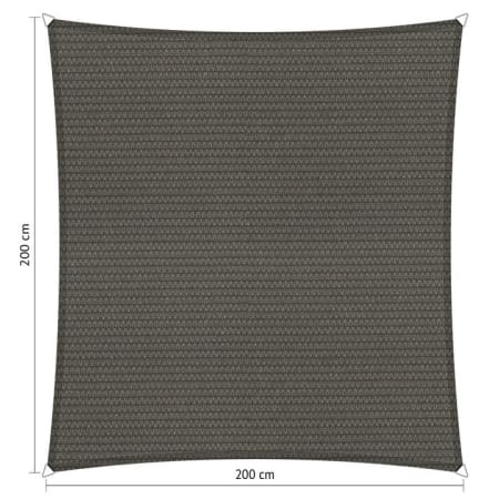 Voile d'ombrage perm&eacute;able - Carr&eacute;e - 2 x 2 m - Shadow Comfort