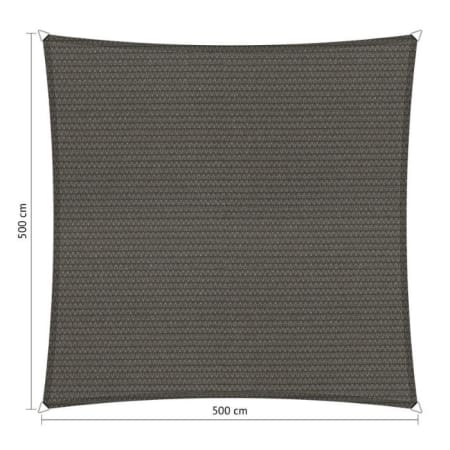 Voile d'ombrage perm&eacute;able - Carr&eacute;e - 5 x 5 m - Shadow Comfort