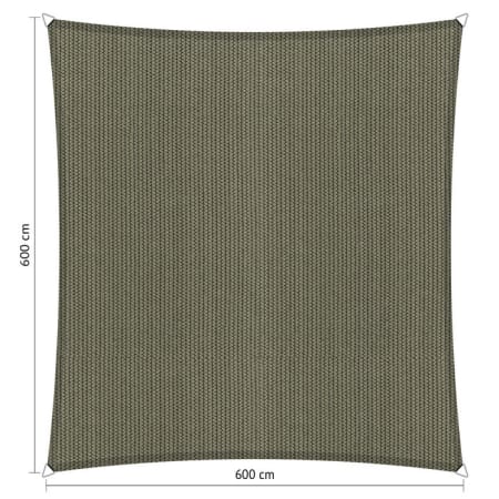 Voile d'ombrage perm&eacute;able - Carr&eacute;e - 6 x 6 m - Shadow Comfort