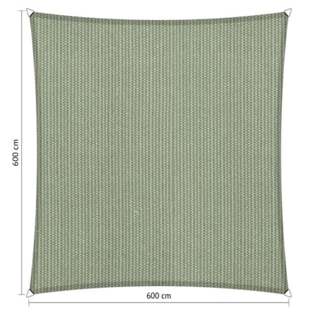 Voile d'ombrage perm&eacute;able - Carr&eacute;e - 6 x 6 m - Shadow Comfort