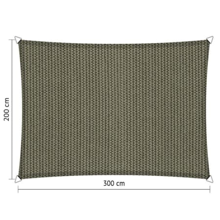Voile d'ombrage perm&eacute;able - Rectangle - 2 x 3 m - Shadow Comfort