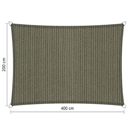 Voile d'ombrage perm&eacute;able - Rectangle - 2 x 3 m - Shadow Comfort