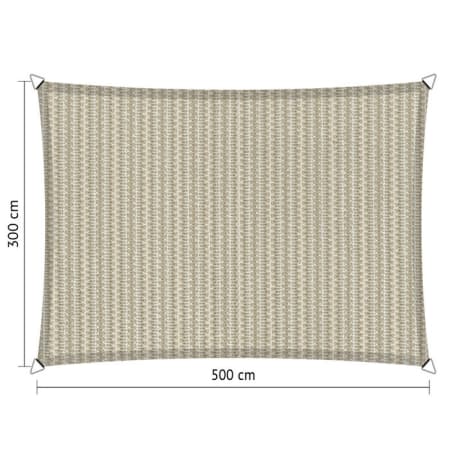 Voile d'ombrage perm&eacute;able - Rectangle - 3 x 5 m - Shadow Comfort