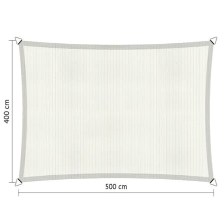 Voile d'ombrage perm&eacute;able - Rectangle - 4 x 5 m - Shadow Comfort