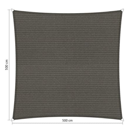 Voile d'ombrage imperm&eacute;able - Carr&eacute;e - 5 x 5 m - Shadow Comfort