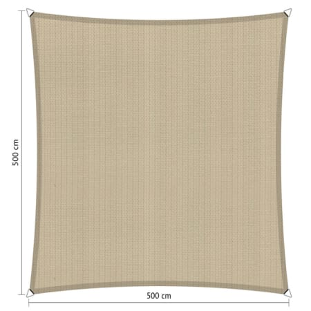 Voile d'ombrage imperm&eacute;able - Carr&eacute;e - 5 x 5 m - Shadow Comfort