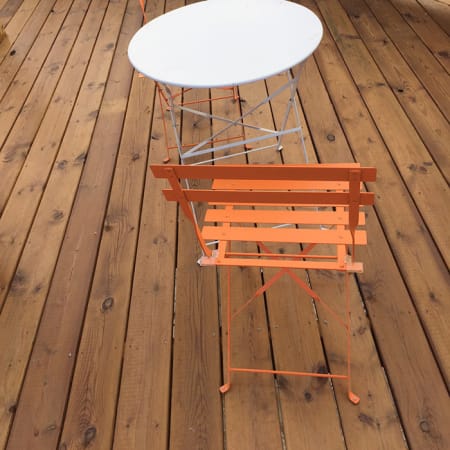 Lame terrasse - PIN BRUN - AB LISSE - Ep.20 mm / l.120 mm / L.3,6 m en situation1