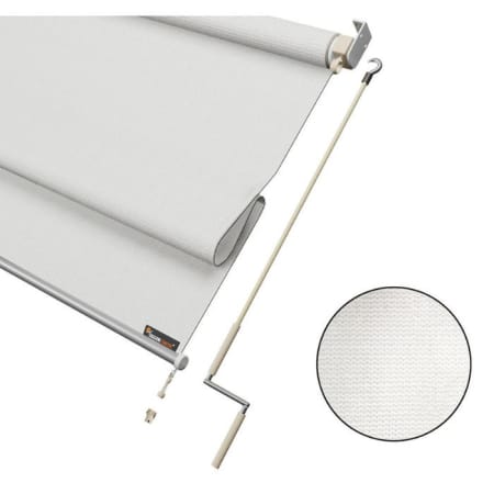 Store enrouleur vertical perm&eacute;able avec manivelle - l.1,48 x H.2,4 m - Shadow Comfort image d&eacute;tour&eacute;e 1