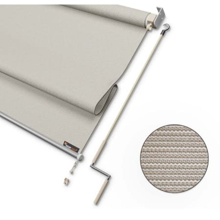 Store enrouleur vertical perm&eacute;able avec manivelle - l.2,48 x H.2,4 m - Shadow Comfort