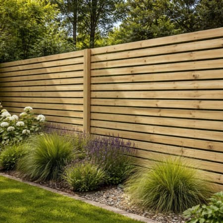 Panneau d'occultation - ALBA - Pin Autoclav&eacute; - 180 x 180 cm mise en situation