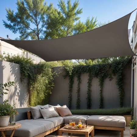 Voile d'ombrage perm&eacute;able - Rectangle - 3 x 4 m - Shadow Comfort