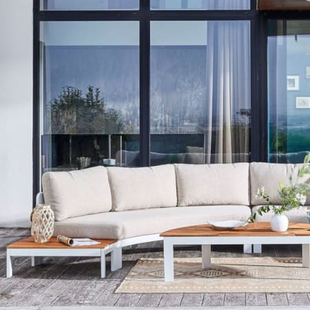 Salon bas de jardin (forme demi-lune) - Rhonda - 6 places