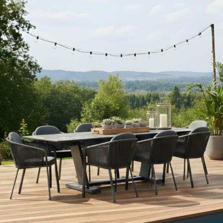 Table de jardin extensible aluminium - Amber - L.180/230/280 x l.100 cm - 8/12 personnes en situation 1