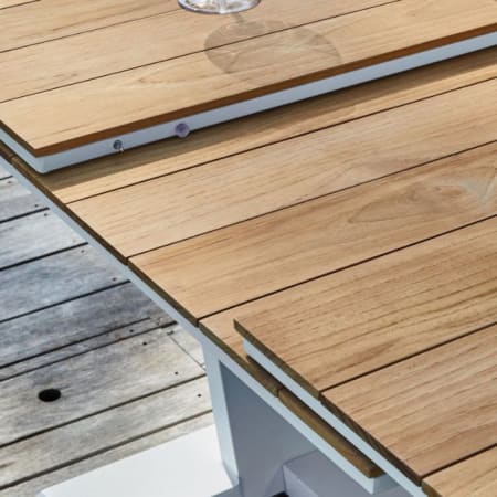 Table de jardin extensible aluminium - Amber - L.180/240 x l.100 cm - 8/10 personnes