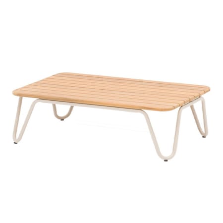 Table basse Inox/Teck - Riva - L.75 x l.49 x H.23 cm