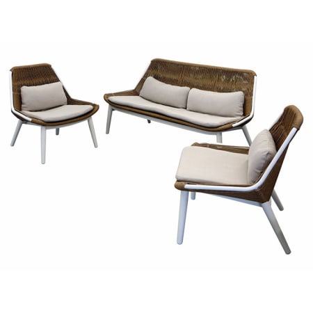 Salon bas de jardin (1 canap&eacute;  3 places + 2 fauteuils ) - Como