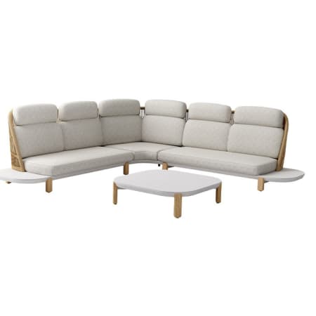 Salon bas de jardin (2 m&eacute;ridiennes + angle + table basse ) - Montagne