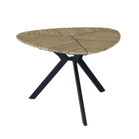 Table de jardin 110 x 110 cm avec plateau acacia - Botania - 4 personnes