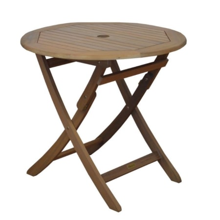 Table de jardin ronde pliante en acacia - Sophie - 2 tailles