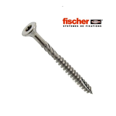 Vis Ficher A2 5x60mm pour fixation lame de terrasse bois résineux