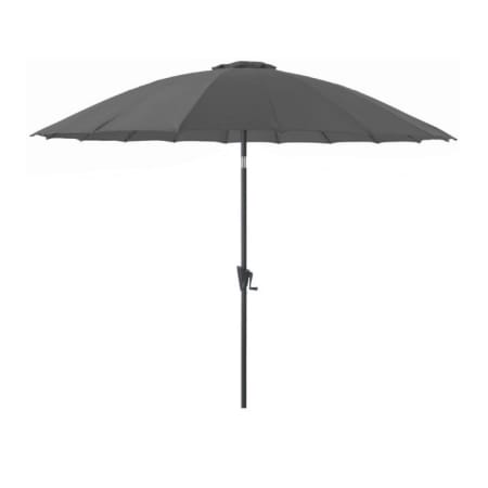 Parasol droit en aluminium &agrave; manivelle - Pagode - &Oslash; 3 m gris