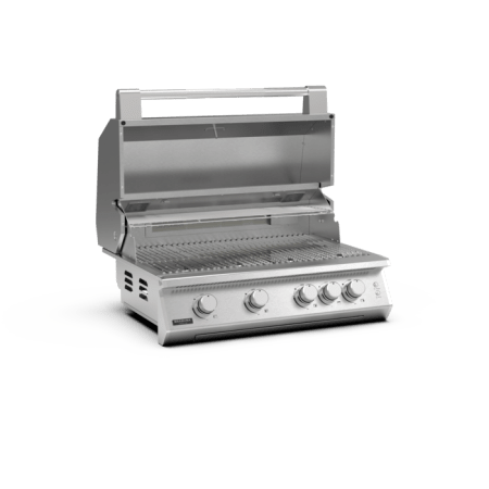 Barbecue encastrable &agrave; gaz FUSION 400 - BRABURA ouvert