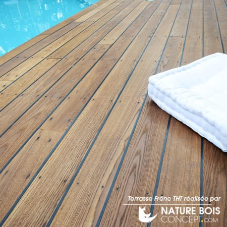R&eacute;alisation terrasse contour piscine frene tht