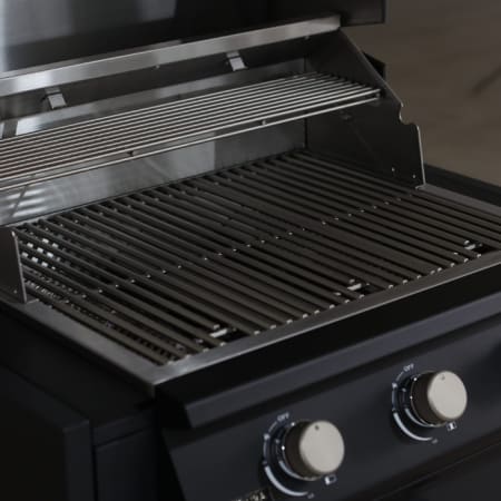 Barbecue encastrable &agrave; gaz FUSION 300 LITE - BRABURA en situation ouvert
