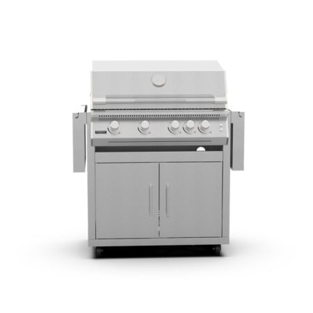 Chariot pour barbecue Fusion 400 / Ember 800 - BRABURA en situation avec barbecue sur le chariot