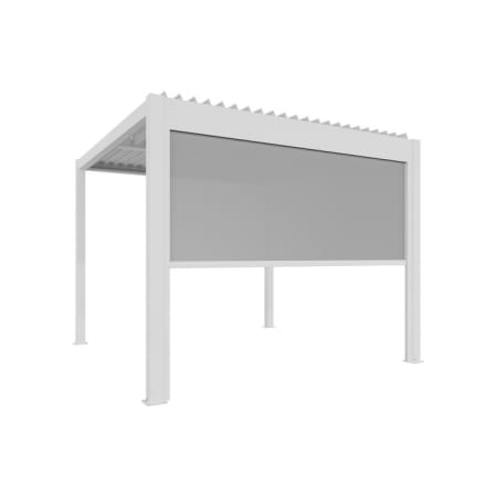 Store enrouleur vertical perm&eacute;able - manuel - l.2,7 x H.2,18 m - Ximax blanc semi ouvert