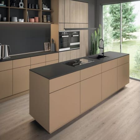 Panneau m&eacute;lamin&eacute; d&eacute;cors U250 ST9 Beige Caramel - L.2800 mm / l.2070 mm / Ep.19 mm image en situation