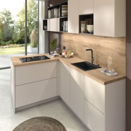 Panneau m&eacute;lamin&eacute; d&eacute;cors U220 ST9 Soft Beige - L.2800 mm / l.2070 mm / Ep.19 mm image en situation