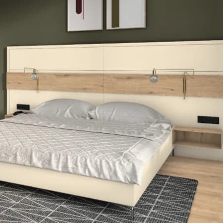 Panneau m&eacute;lamin&eacute; d&eacute;cors U115 ST9 Beige Carat - L.2800 mm / l.2070 mm / Ep.19 mm image en situation