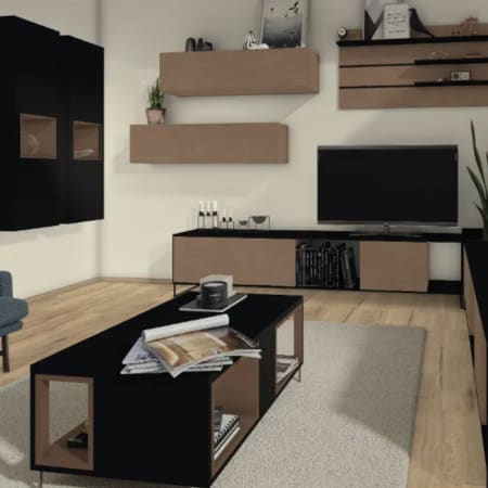 Panneau MDF U999 PM/ST9 PerfectSense laqu&eacute; Noir - L.2800 mm / l.2070 mm / Ep.19 mm image en situation