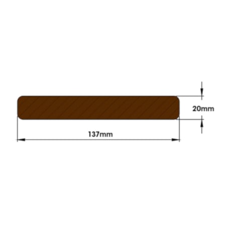 Profil lame terrasse bois thermo chauffé Frêne 1,90m - Lisse - Choix 1 - NBC Profil lame terrasse bois thermo chauffé Frêne 1,90m - Lisse - Choix 1 - NBC