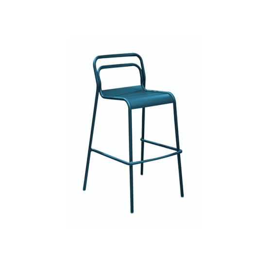 Chaise haute de jardin empilable EOS - alu - bleu nuit