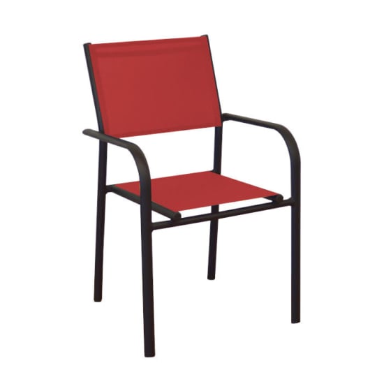 Fauteuil Duca - graphite/rouge